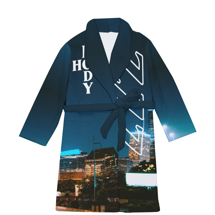 "HOUSTON" HOMEBODY FRIENDS ROBE mockup front view