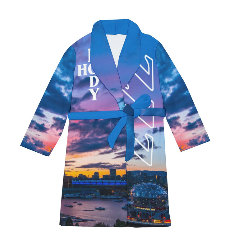 "Vancouver" Homebody Friends Robe mockup front view