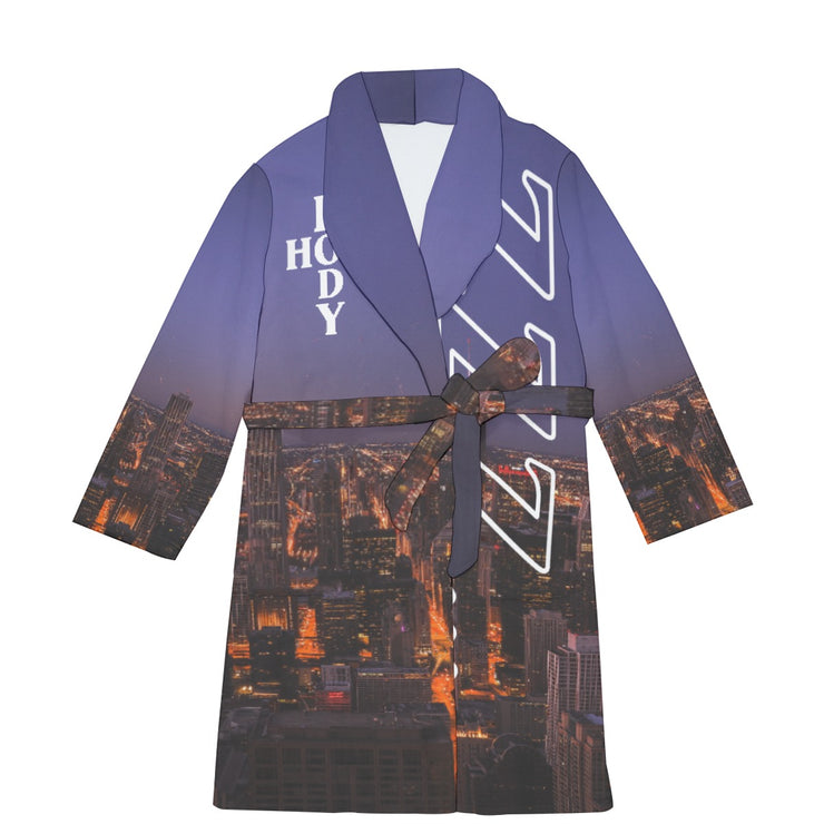 "Chicago" Homebody Friends Robe mockup front view