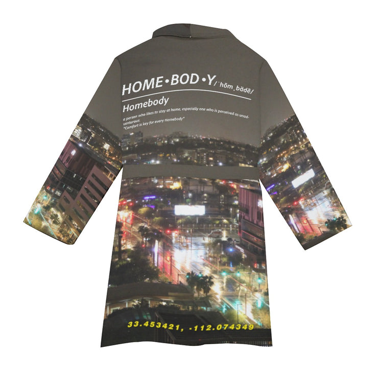 "Phoenix" Homebody Friends Robe mockup rear view