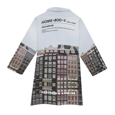 "Amsterdam" Homebody Friends Robe mockup back view