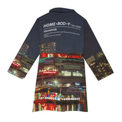 "MELBOURNE" HOMEBODY FRIENDS ROBE mockup rear view