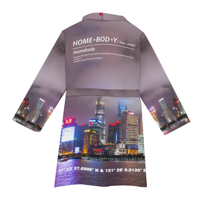 "Shanghai" Homebody Friends Robe mockup rear view