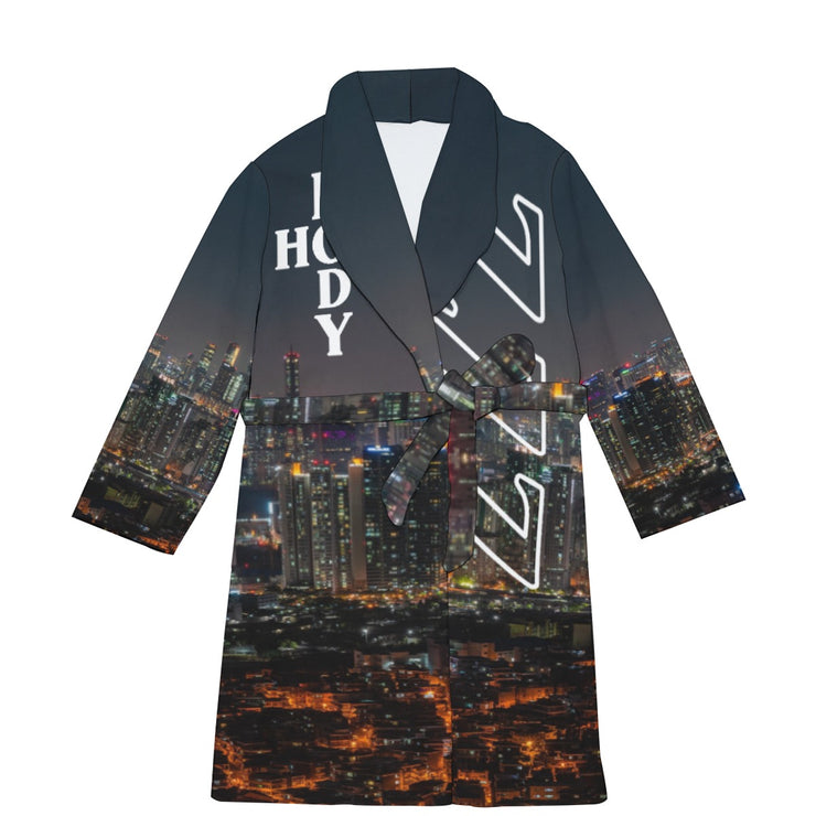 "Seoul" Homebody Friends Robe mockup front view
