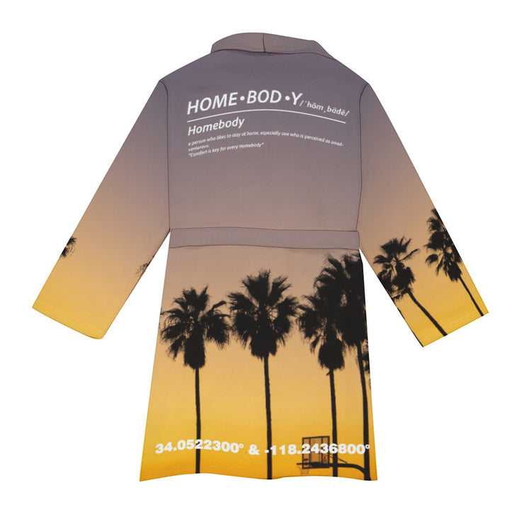 "Los Angeles" Homebody Friends Robe mockup rear view