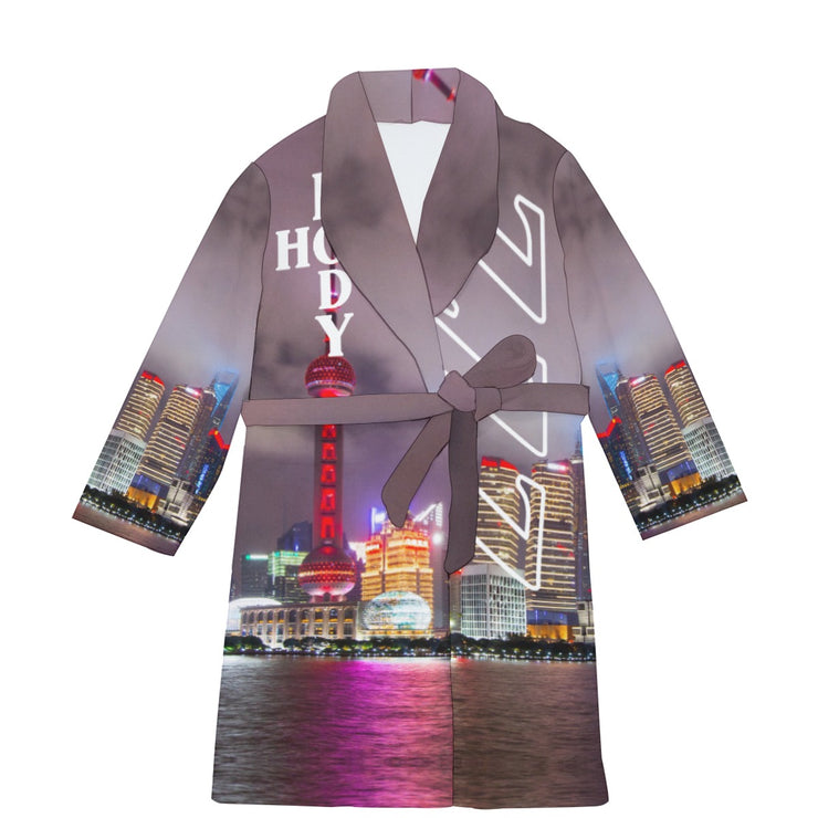 "Shanghai" Homebody Friends Robe mockup front view