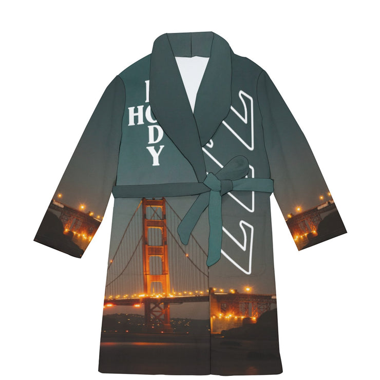 "Golden Gate" Homebody Friends Robe mockup front view