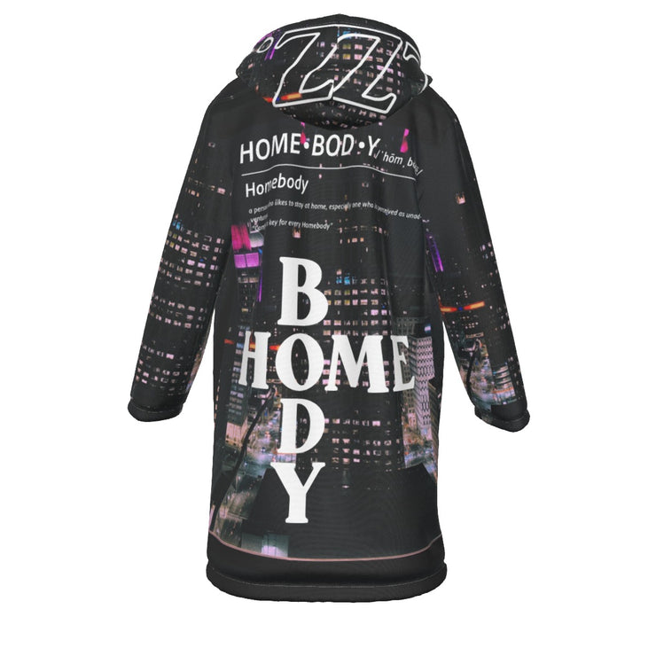 Homebody "Detroit" Fleece Windbreaker mockup rear view